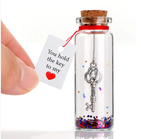 Romantic Message Key To My Heart Decoration Bottle