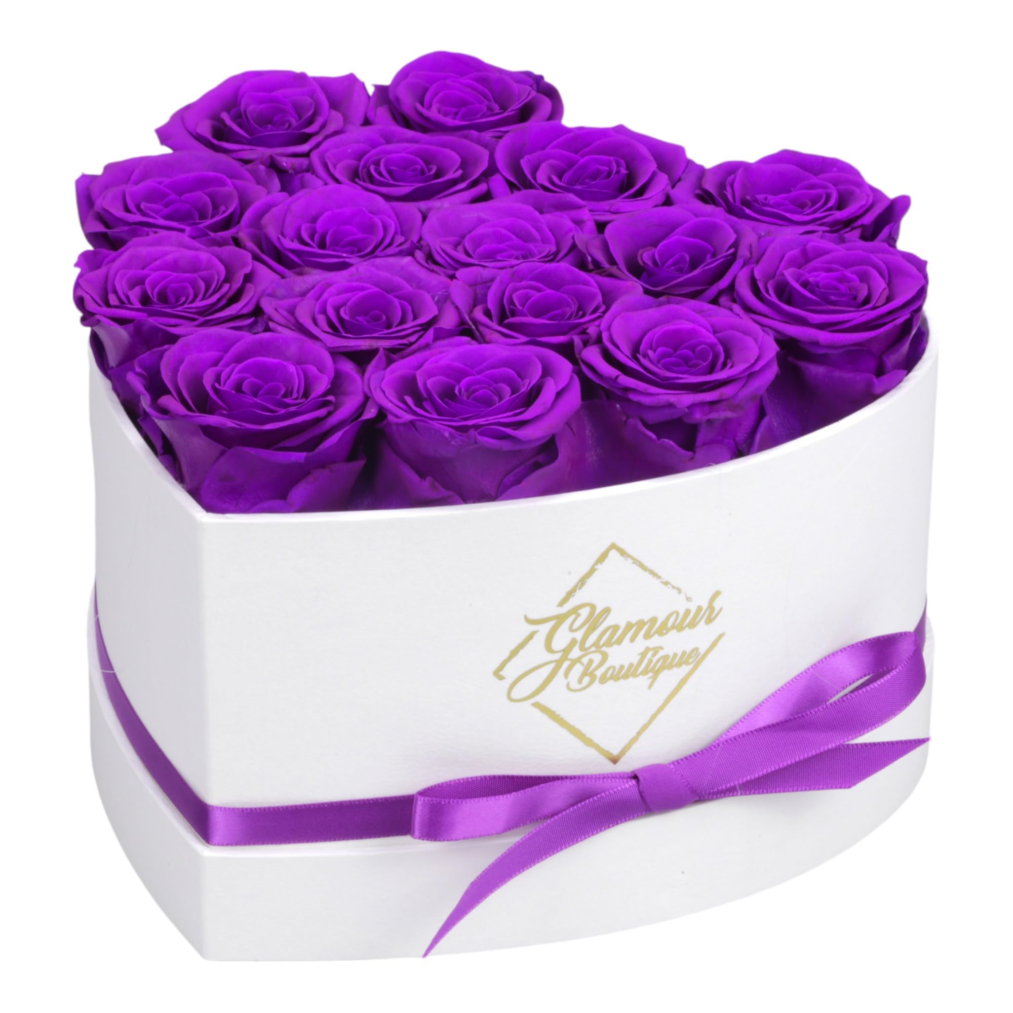 Luxury Heart Rose Box – 16 Everlasting Roses | Forever Flowers Gift for Mother’s Day or Anniversary