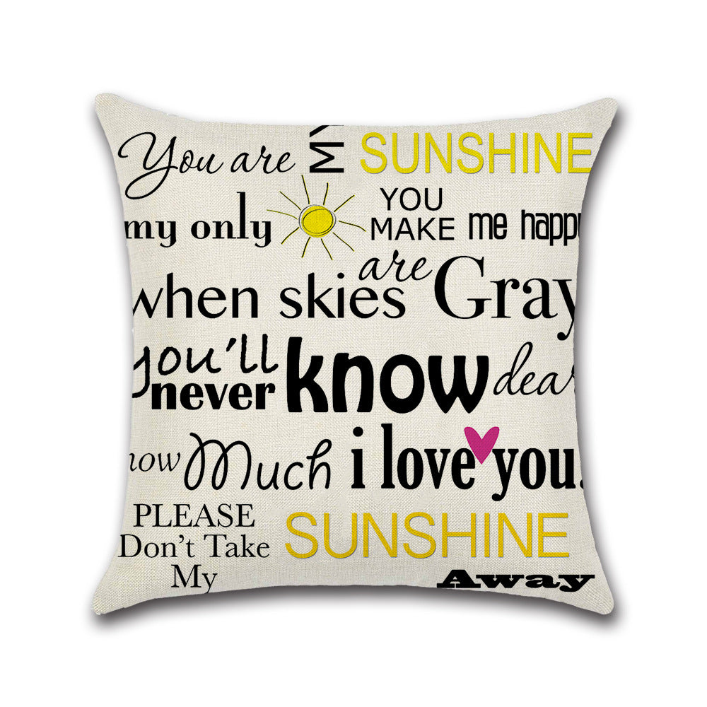Cute Quote Decorative Throw Pillow Cover - Multiple Options