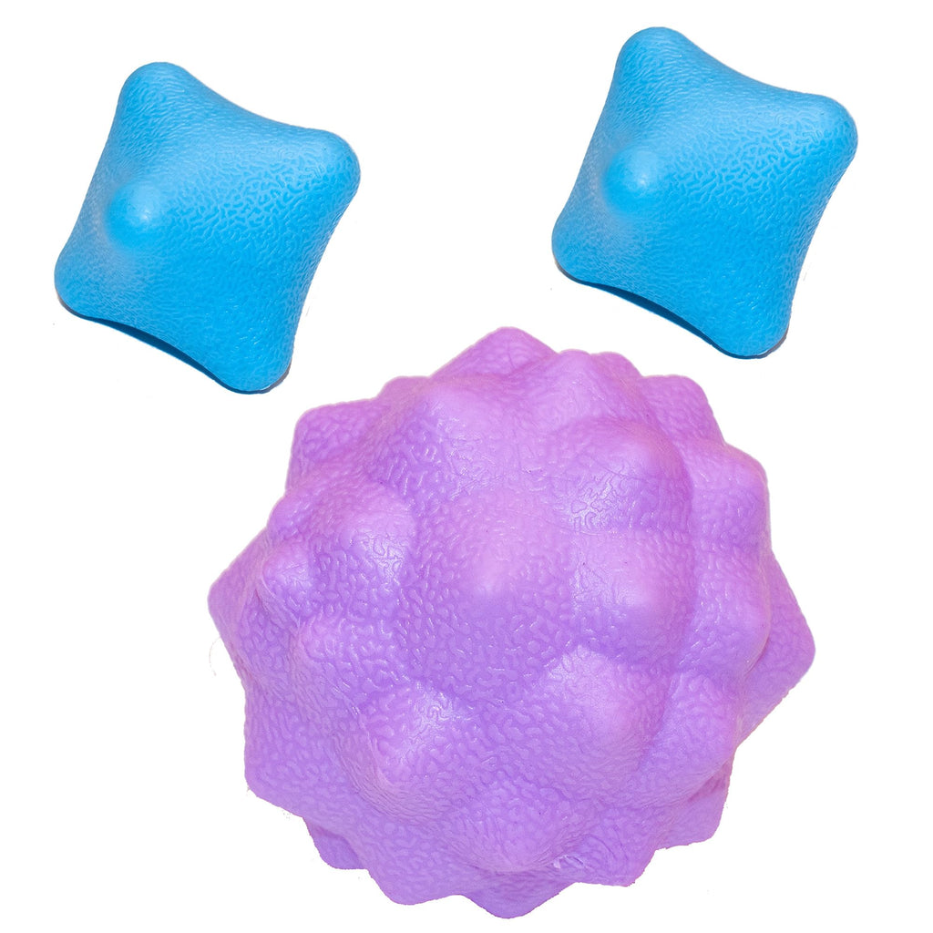 3 Piece Set. for Myofascial Release Trigger Point Therapy Muscle Knots Muscle Massage Ball Massage Lacrosse Ball