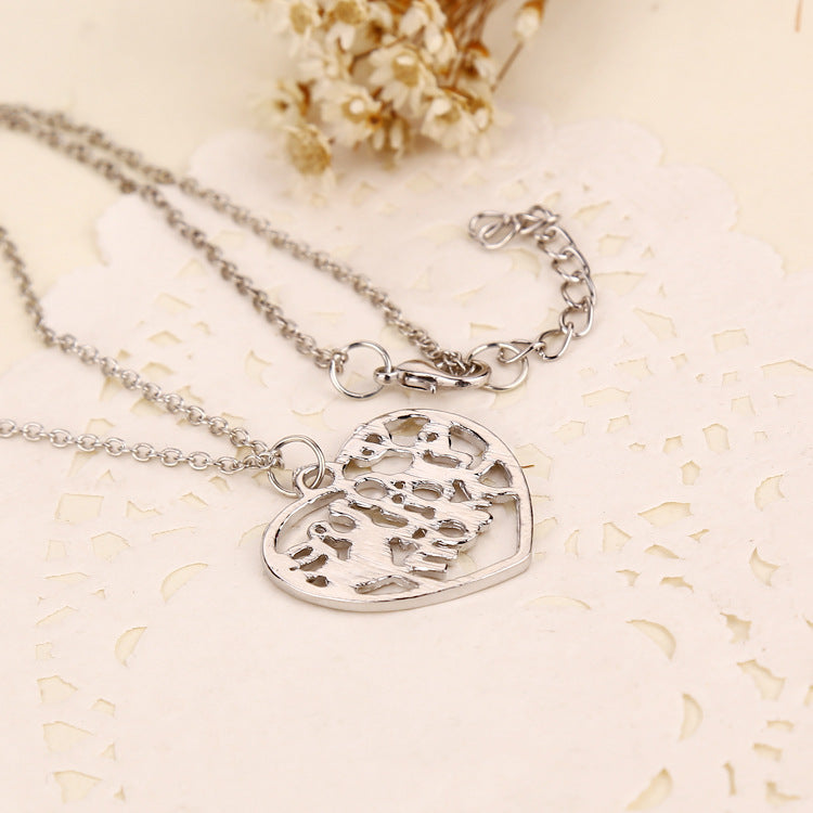 "Love You Mom" Silver Color Necklace - Elegant Collar Chain