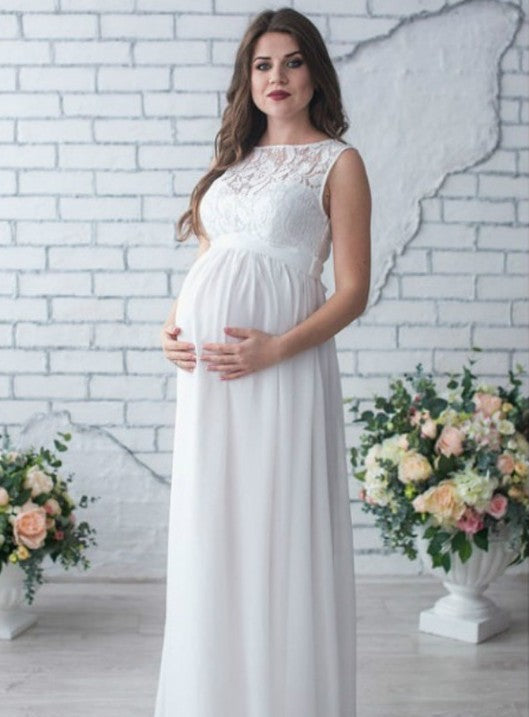 Lace Sleeveless Maternity Dress for Expecting Mothers Pregnancy Mom to Be