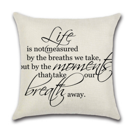 Cute Quote Decorative Throw Pillow Cover - Multiple Options