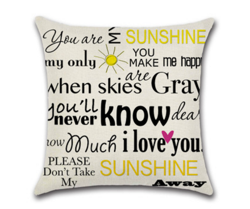 Cute Quote Decorative Throw Pillow Cover - Multiple Options