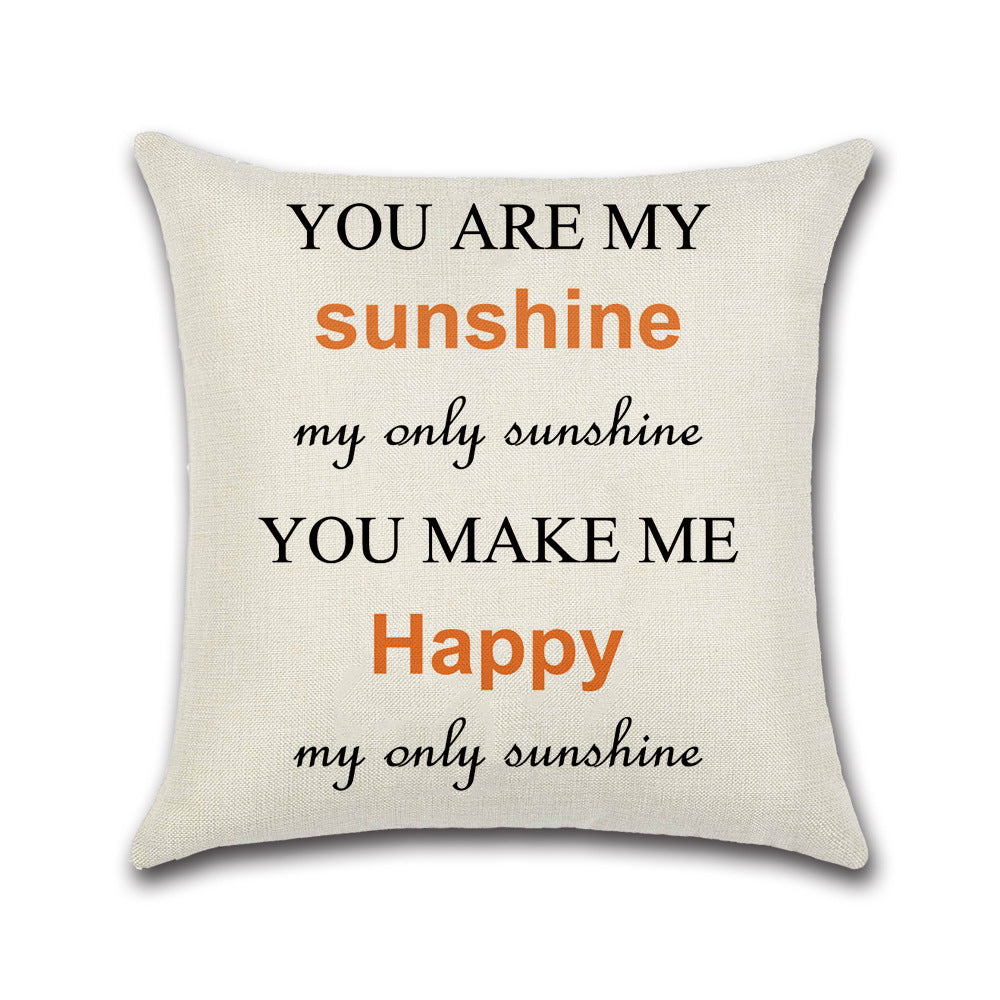 Cute Quote Decorative Throw Pillow Cover - Multiple Options
