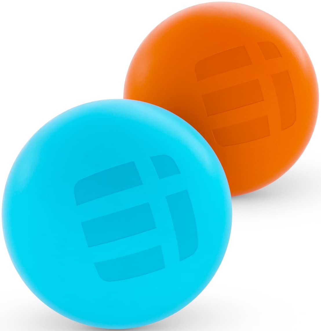 Massage Ball Therapy Myofascial Release Physical Therapy Balls Deep Tissue Trigger Point Ball for Back Foot Massage Ball Plantar Fasciitis Firm 2.5" Diameter 2 Pack (Blue & Orange) Lacrosse Ball
