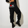 "I Love My Boyfriend" Devoted Printed Pants