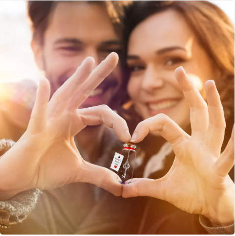 Romantic Message Key To My Heart Decoration Bottle