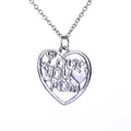 "Love You Mom" Silver Color Necklace - Elegant Collar Chain