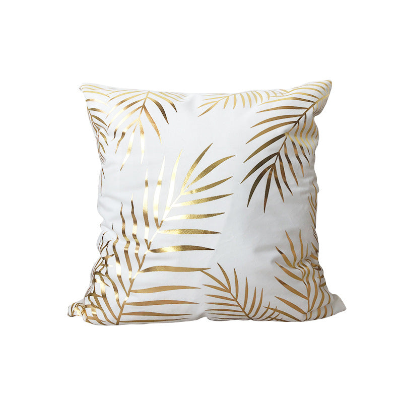 Metallic Gold Shiny Pillow Cover with Cute Sayings Design