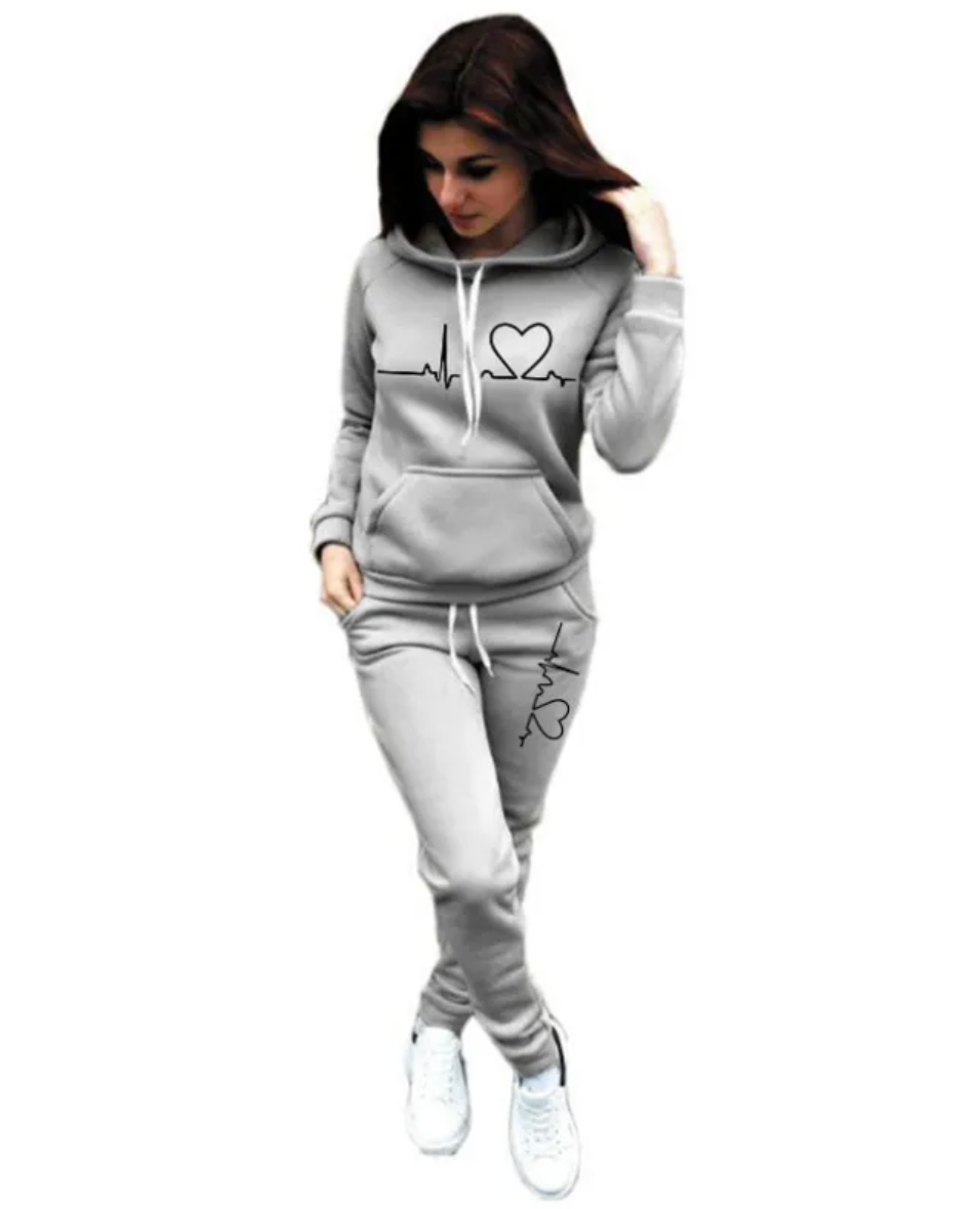 Love Print Fleece Sports Suit – Multiple Colors & Sizes Sweatsuit