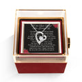 Guiding Role Model Forever Love 14k or 18k Gold Forever Love Necklace & Meaningful Poem Card Rotating Everlasting Rose Box with Everlasting Rose Gift Box