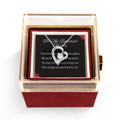 For My Beautiful Mother Forever Love Necklace, 14k or 18k Gold Finish, Meaningful Poem Card, Rotating Everlasting Rose Box Gift Set