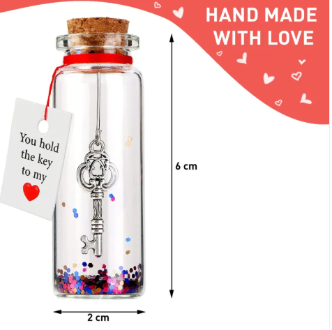 Romantic Message Key To My Heart Decoration Bottle