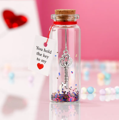 Romantic Message Key To My Heart Decoration Bottle
