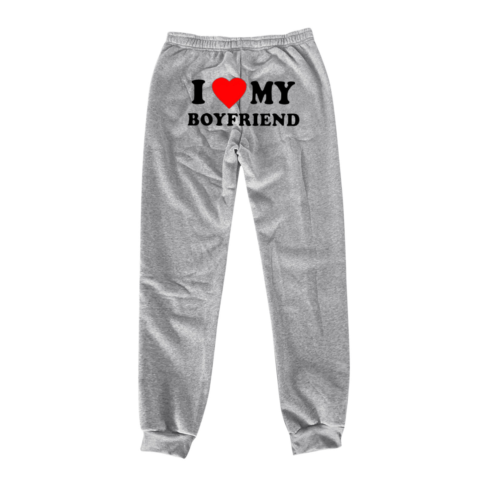 "I Love My Boyfriend" Devoted Printed Pants