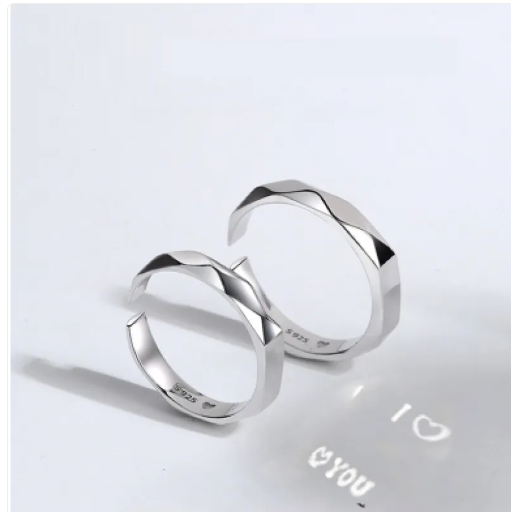 Sterling Silver Rings By Light Reflect Show Surprise Love Pattern Surface Hidden New Jewelry Romantic Gift Wedding Engagement S925