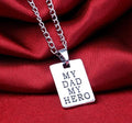 Dad Hero Pendant Necklace for Father's Day Dog Tag