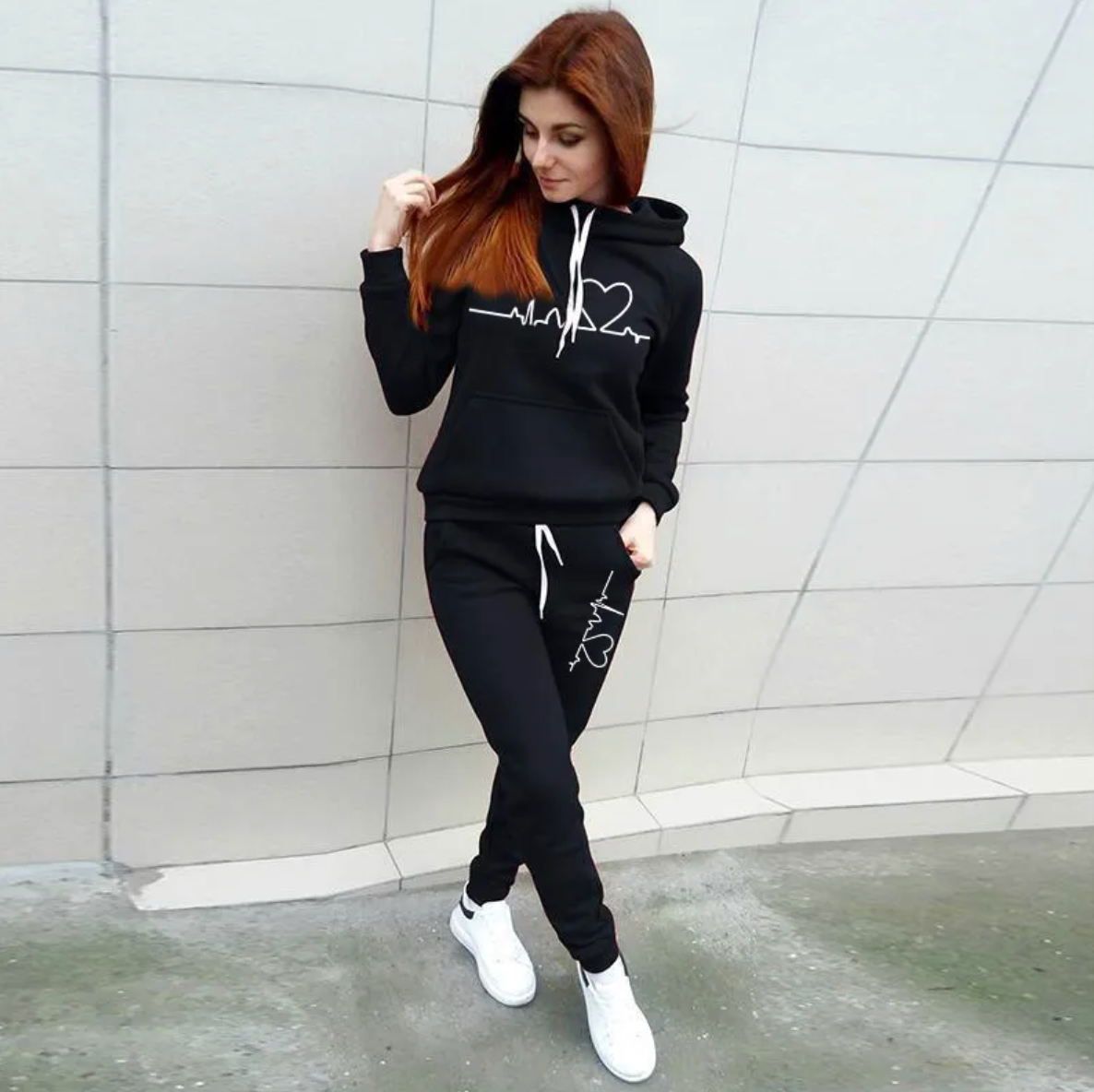 Love Print Fleece Sports Suit – Multiple Colors & Sizes Sweatsuit