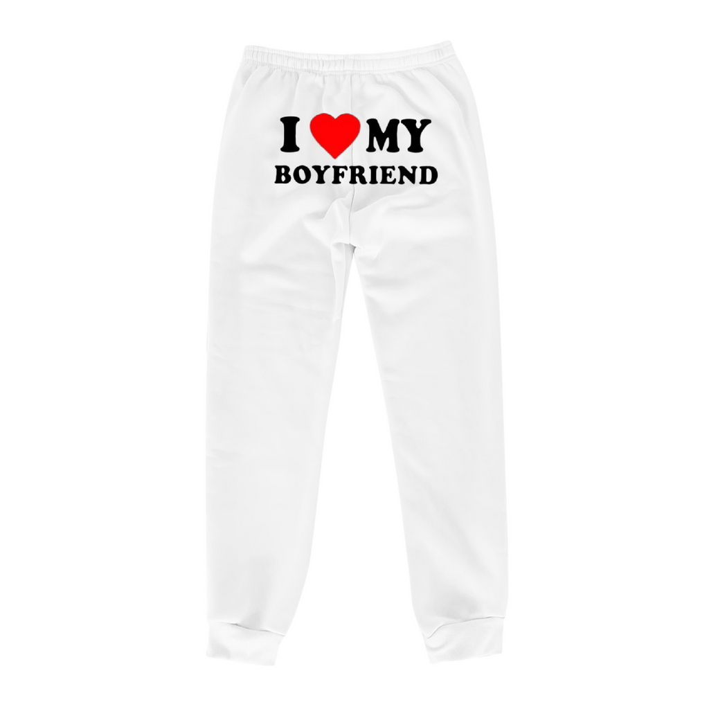 "I Love My Boyfriend" Devoted Printed Pants