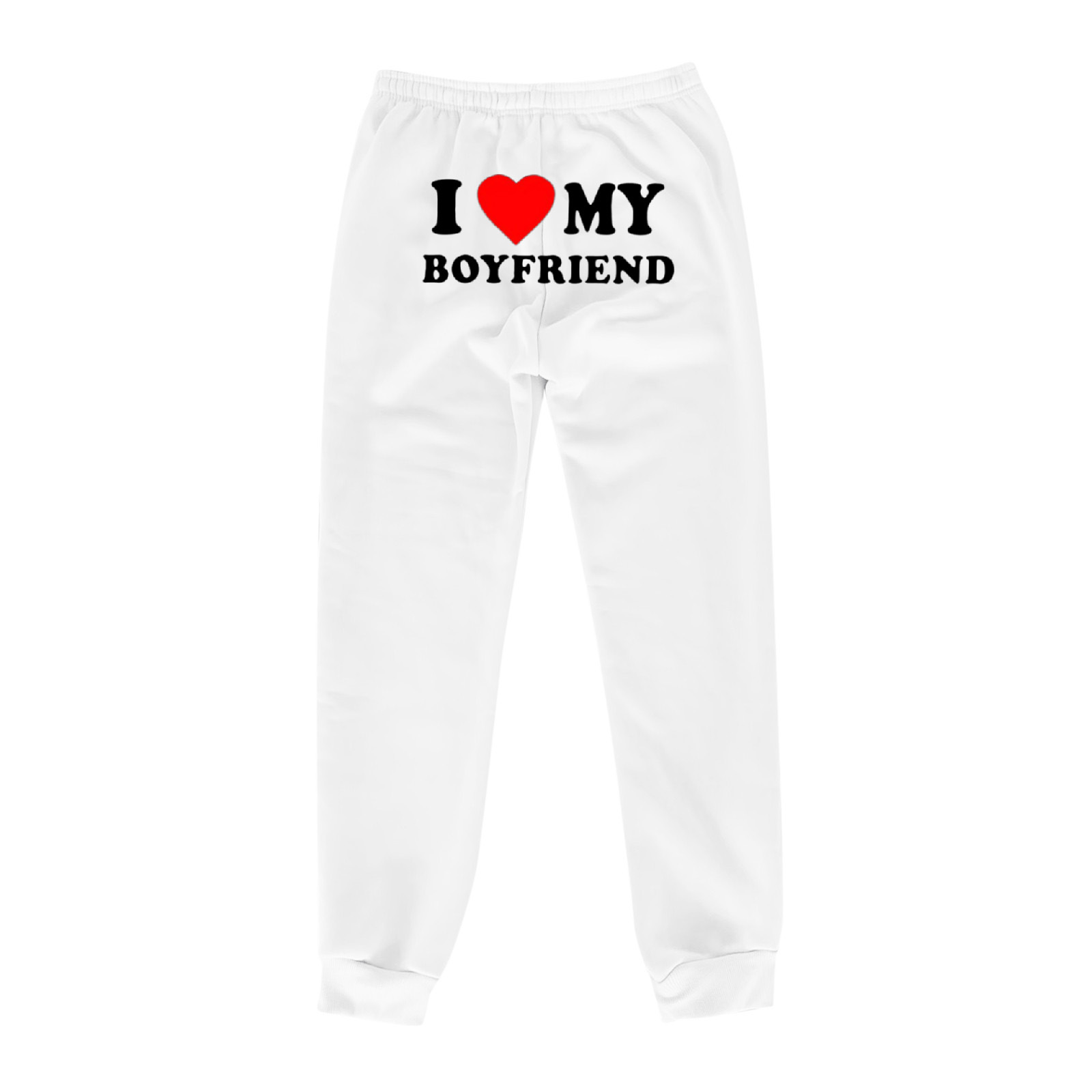 "I Love My Boyfriend" Devoted Printed Pants